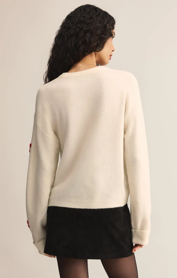 Z-Supply Tie The Ribbon Sweater - Warm White sold by Sun Diego Boardshops product image thumbnail 4