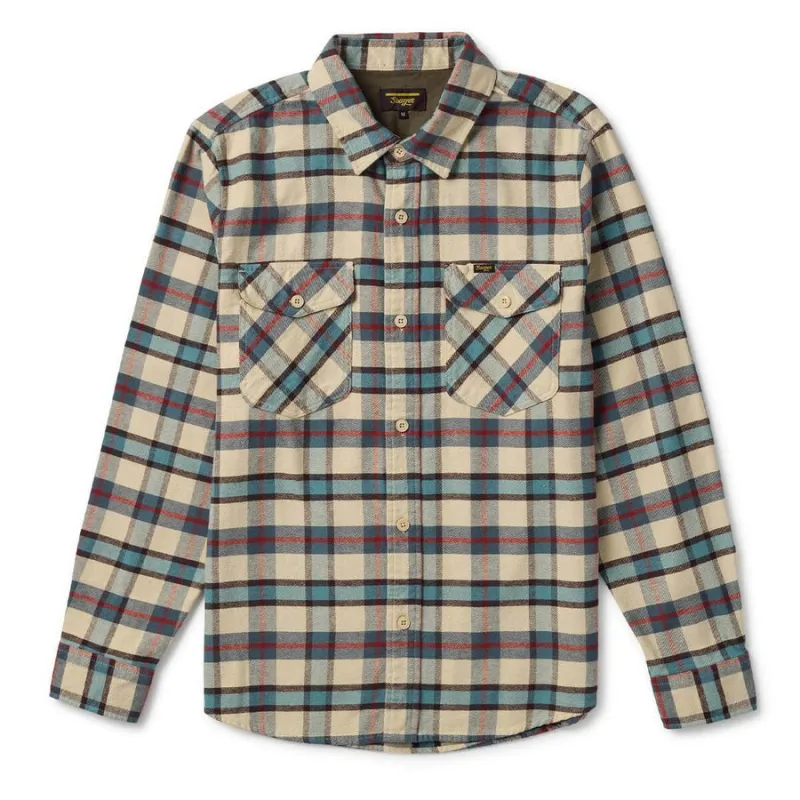 Seager Calico Flannel - Cream Plaid sold by Sun Diego Boardshops