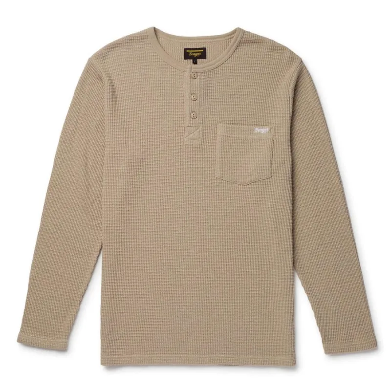 Seager Sawpit Henley Long Sleeve Thermal - Stone sold by Sun Diego Boardshops
