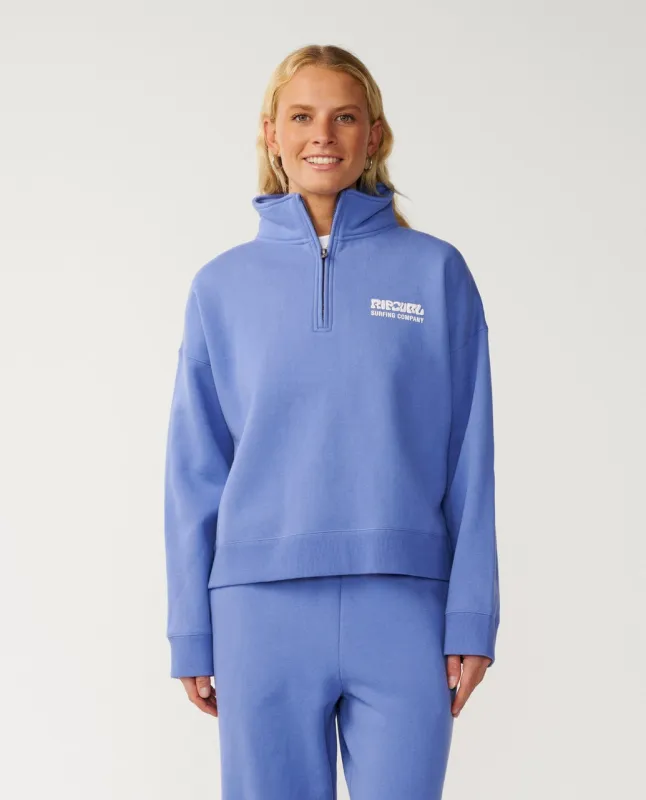 Rip Curl Surf Puff 1/4 Zip - Azure Blue 3712 sold by Sun Diego Boardshops
