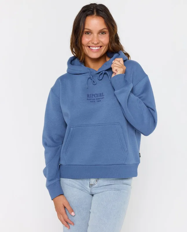 Rip Curl Surf Staple Relaxed Hood - Moonlight Blue 8759 sold by Sun Diego Boardshops