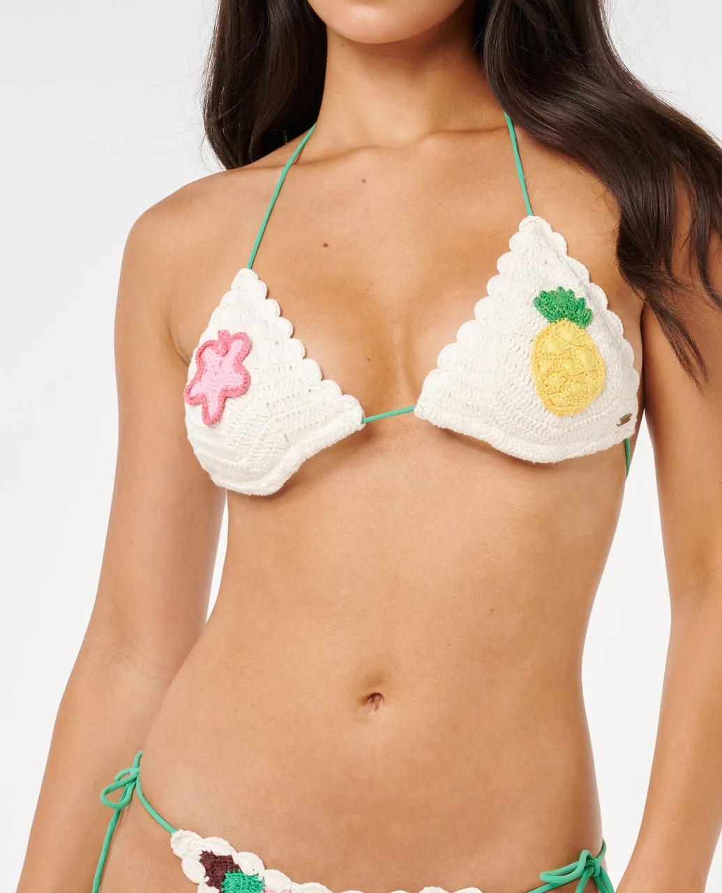 Rip Curl Luau Crochet Sliding Triangle Bikini Top - Off White 0003 sold by Sun Diego Boardshops product image thumbnail 3