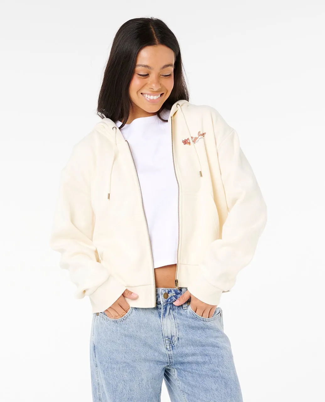 Rip Curl Surf Dreams Zip Through - Bone 3021 sold by Sun Diego Boardshops