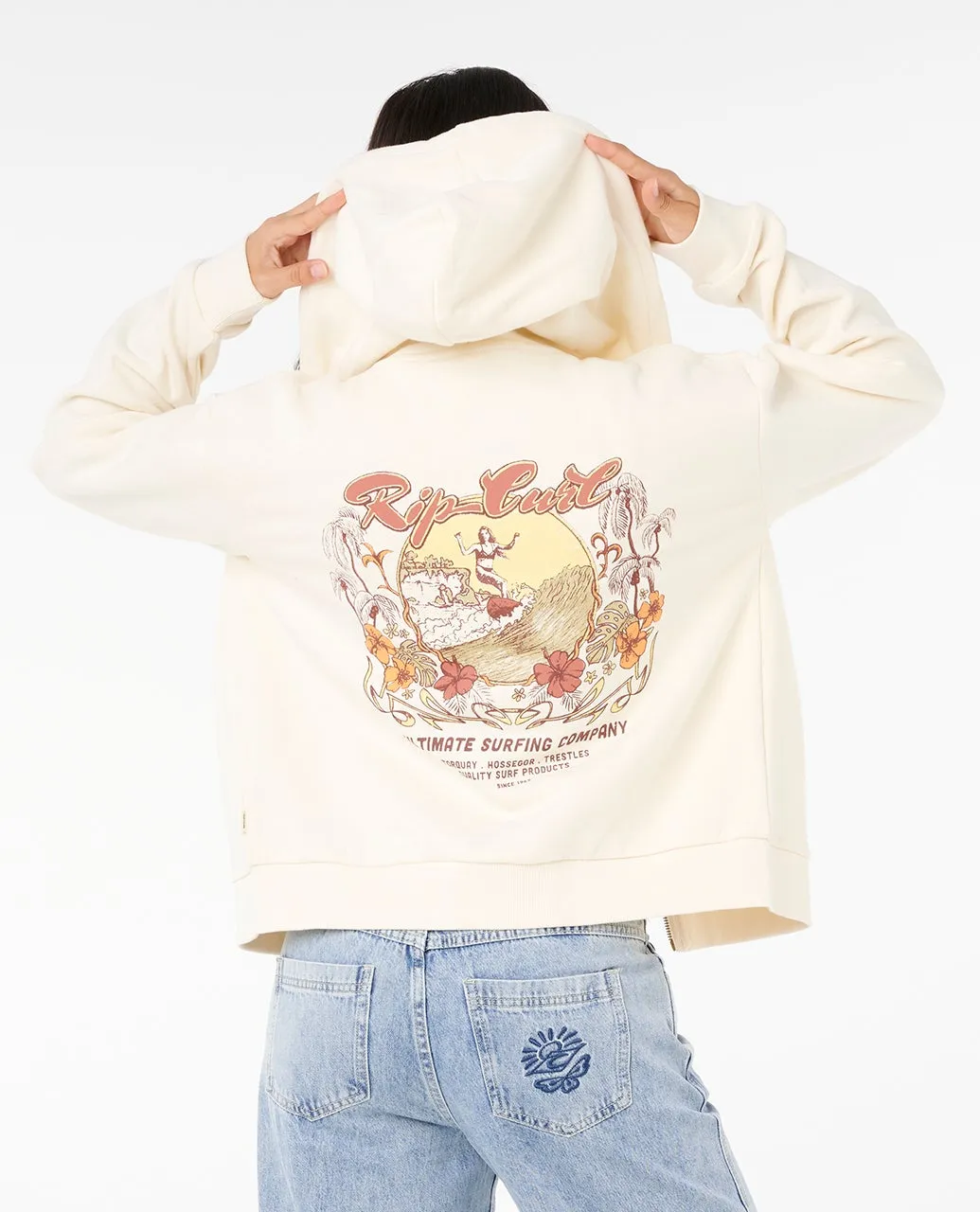 Rip Curl Surf Dreams Zip Through - Bone 3021 sold by Sun Diego Boardshops product image thumbnail 2