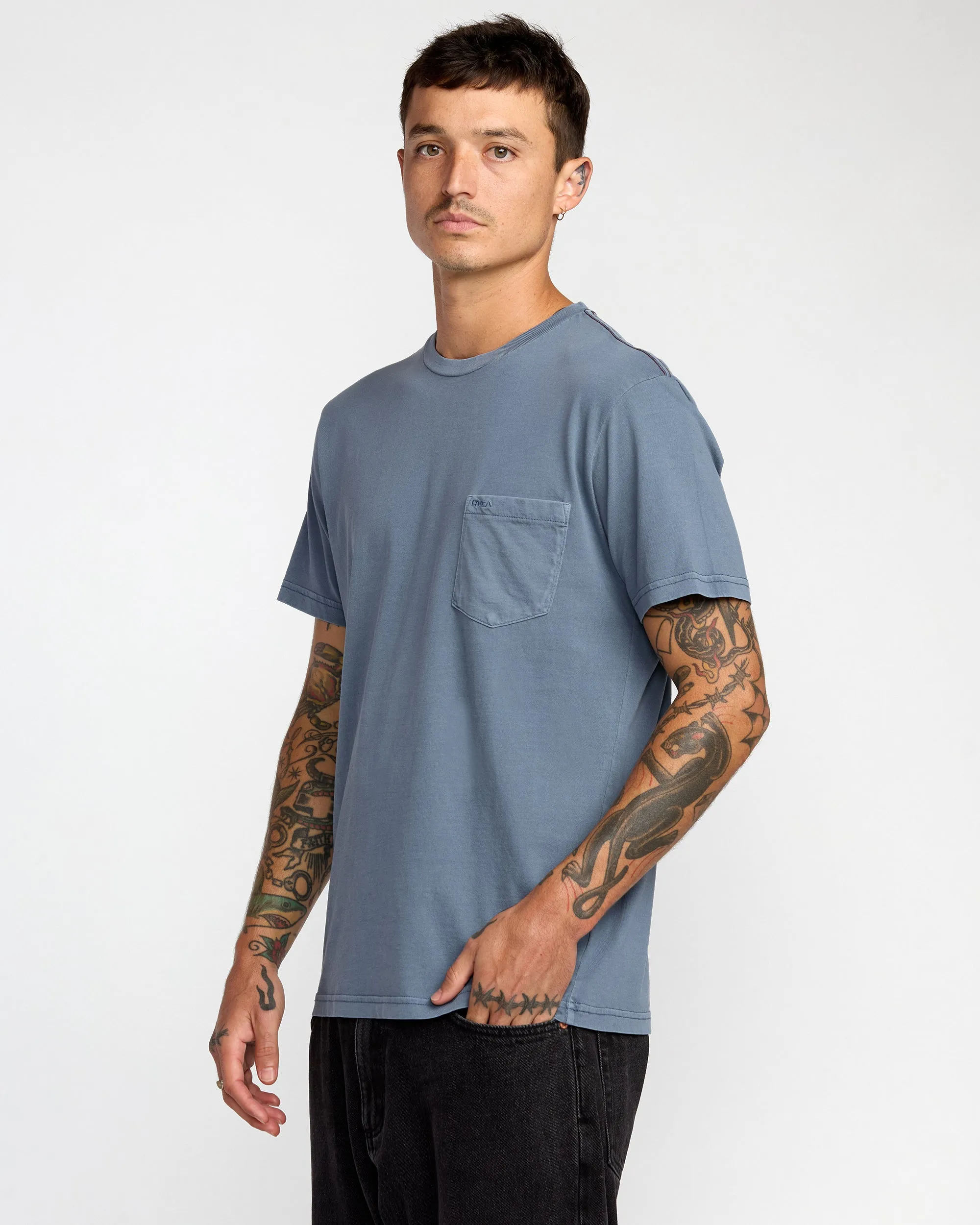RVCA Ptc 2 Pigment Short Sleeve - Vintage Navy sold by Sun Diego Boardshops product image thumbnail 2