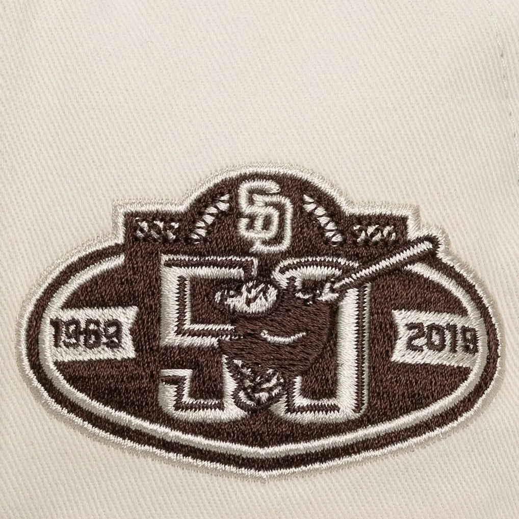 Mitchell & Ness San Diego Padres Cooperstown Fall Forduroy Pro Crown Snapback Hat - Off White sold by Sun Diego Boardshops product image thumbnail 3