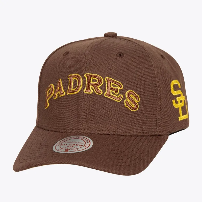Mitchell & Ness San Diego Padres Cooperstown Chain Gang Pro Crown Snapback Hat - Brown made by Mitchell & Ness