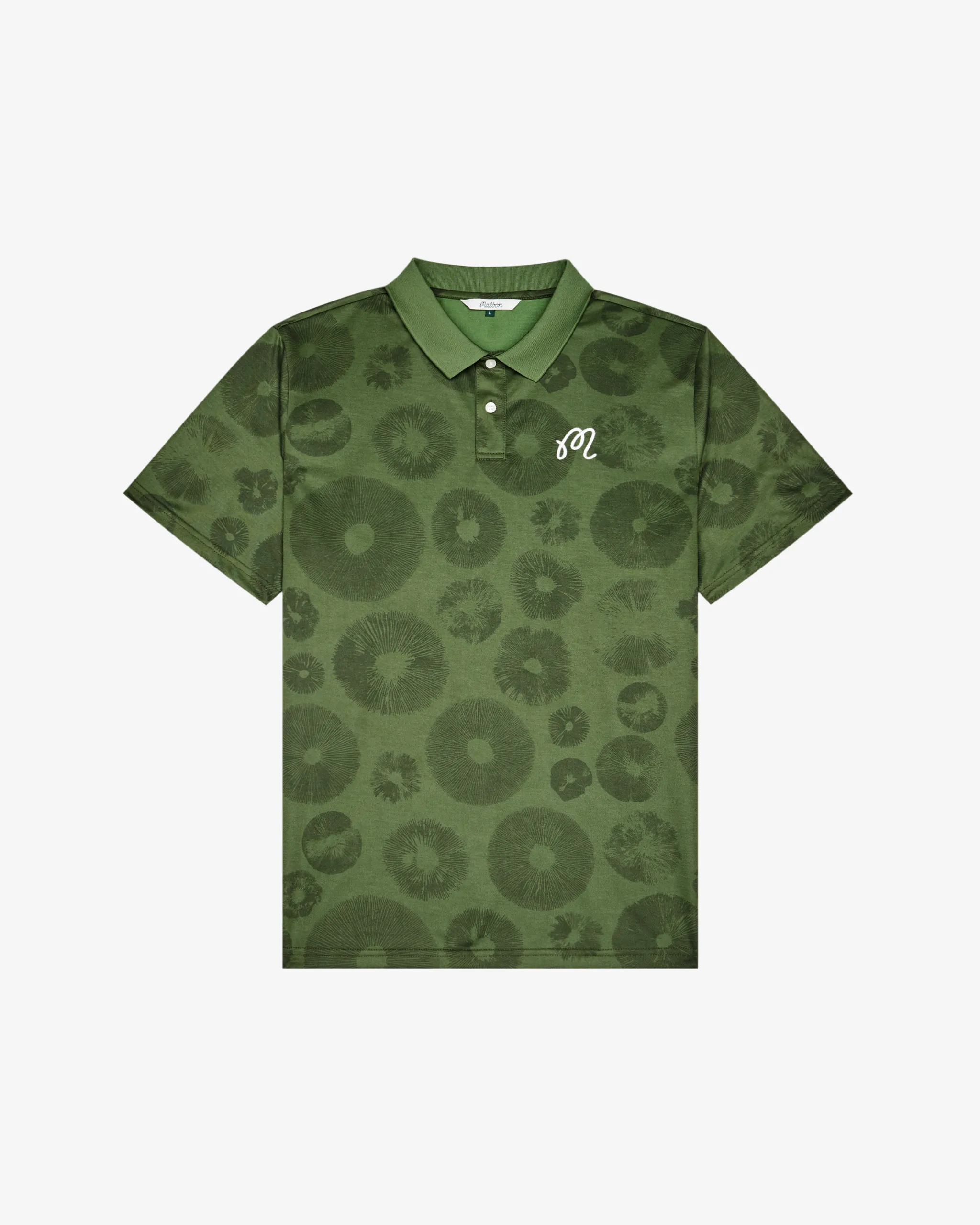 Malbon Fairway Foraging Polo - Olivine sold by Sun Diego Boardshops