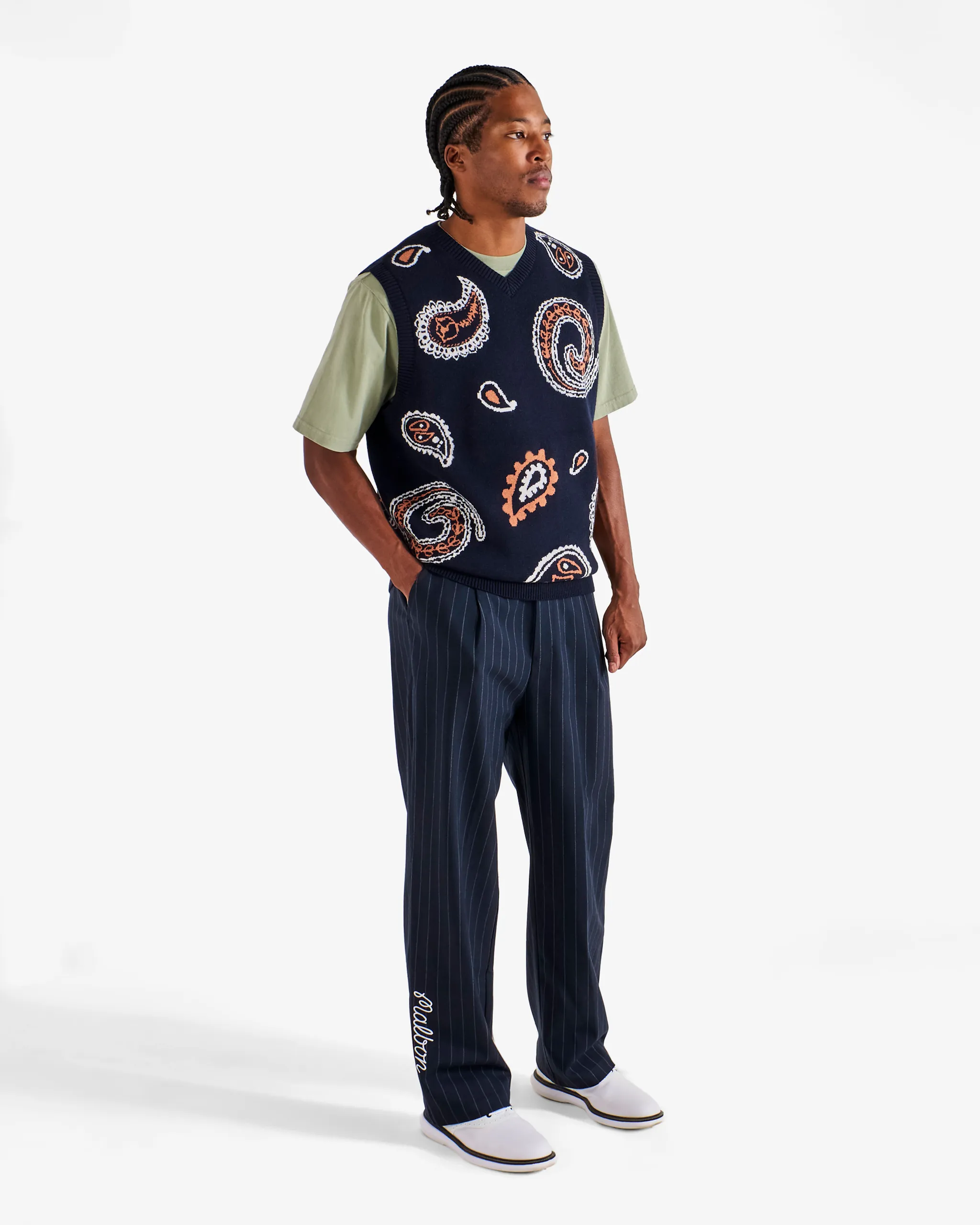 Malbon Paisley Sweater Vest - Navy sold by Sun Diego Boardshops product image thumbnail 3