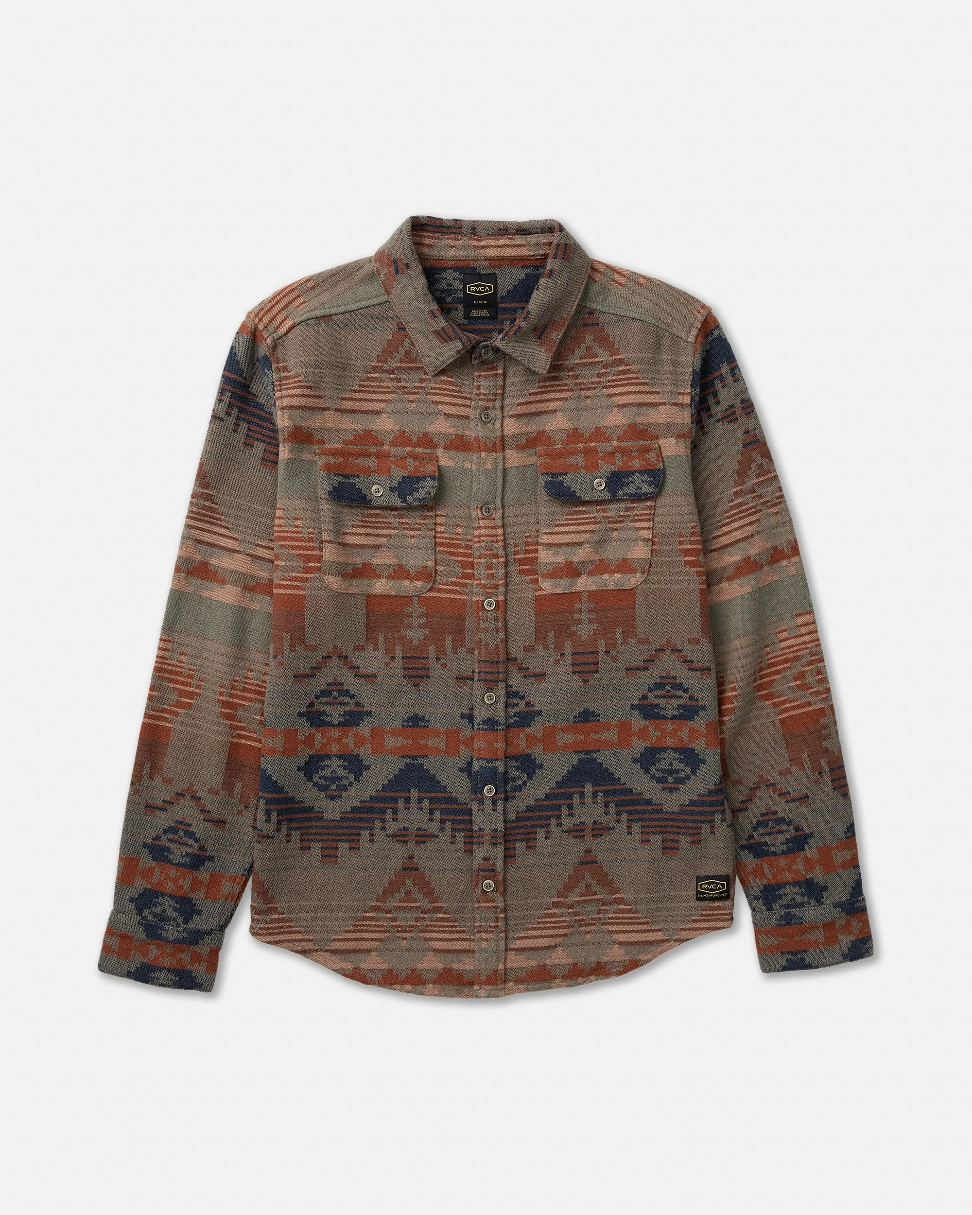 RVCA Dayshift Blanket Flannel Long Sleeve Shirt - Multi sold by Sun Diego Boardshops