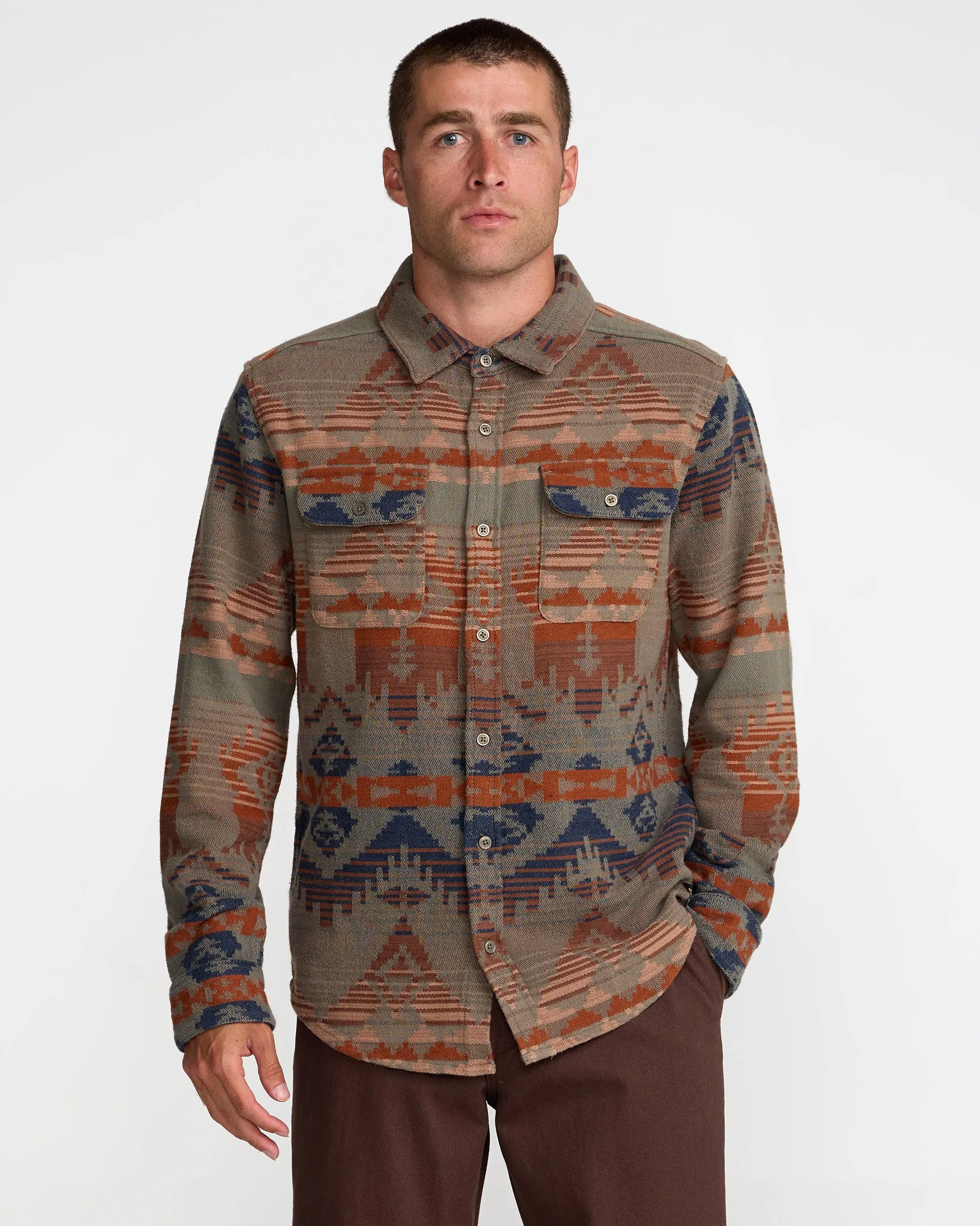 RVCA Dayshift Blanket Flannel Long Sleeve Shirt - Multi sold by Sun Diego Boardshops product image thumbnail 2