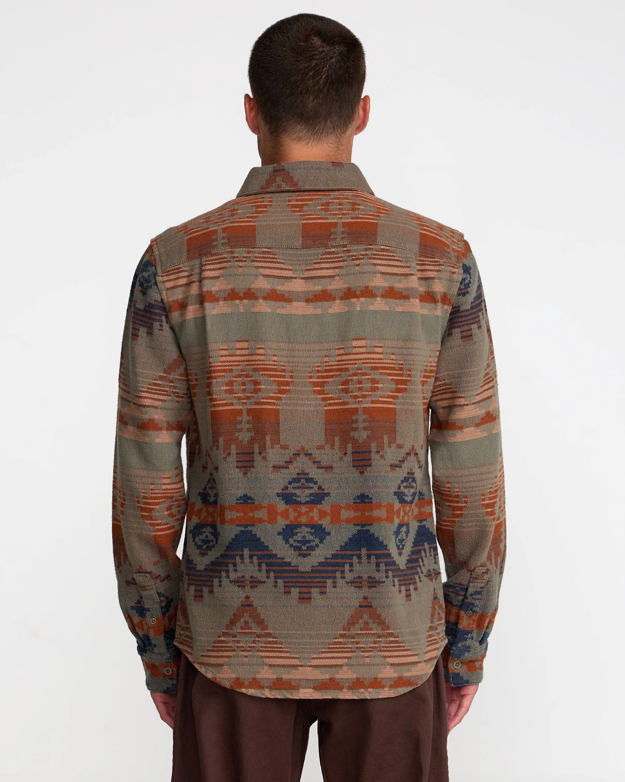 RVCA Dayshift Blanket Flannel Long Sleeve Shirt - Multi sold by Sun Diego Boardshops product image thumbnail 3