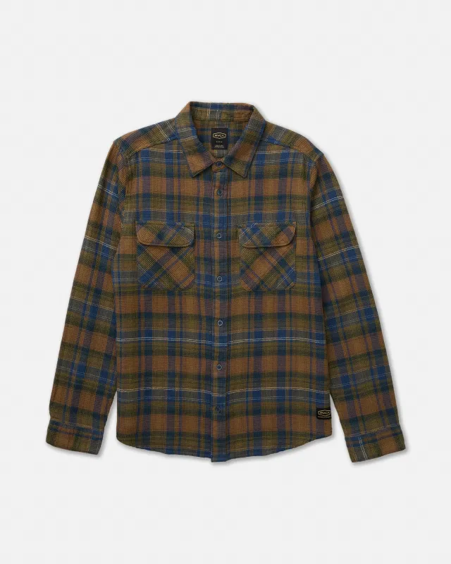RVCA Dayshift Flannel - Olive sold by Sun Diego Boardshops