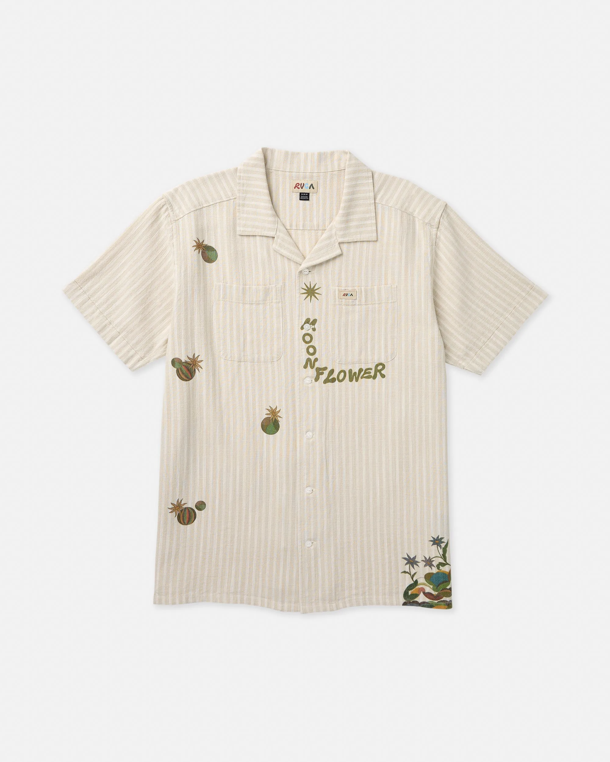RVCA Mel G Moonlight Short Sleeve Shirt - Antique White sold by Sun Diego Boardshops