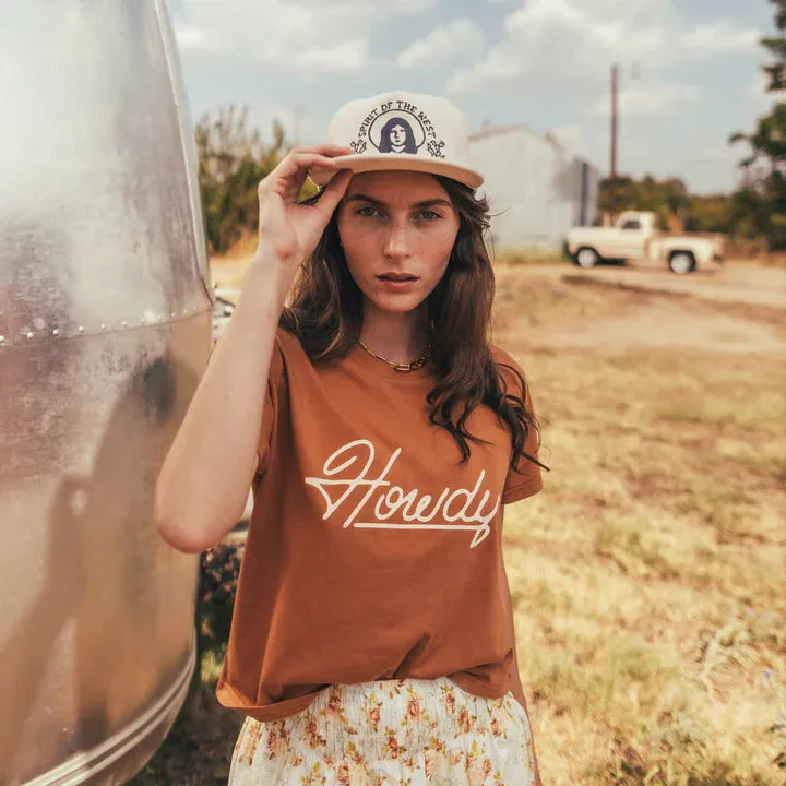 Sendero HOWDY DUDE WOMEN'S CROP TEE - MEERKAT sold by Sun Diego Boardshops