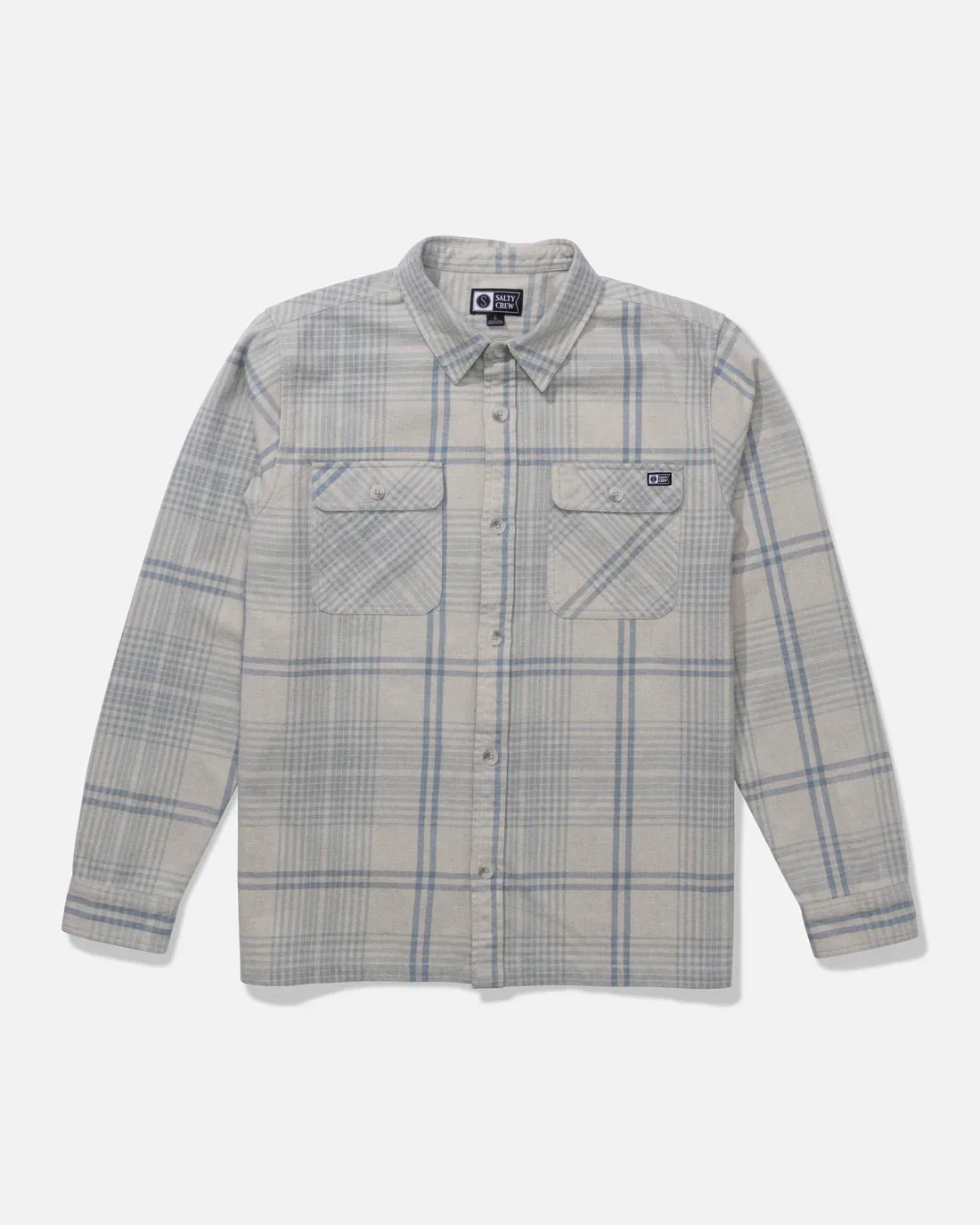Salty Crew Windward Flannel - Light Grey sold by Sun Diego Boardshops
