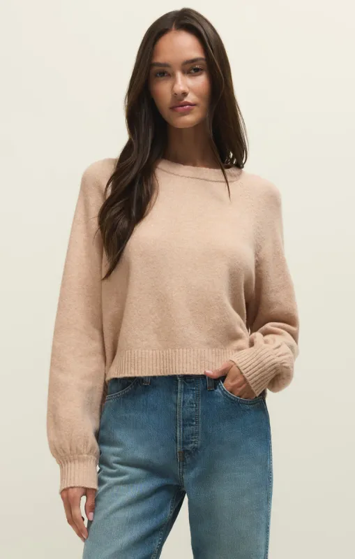 Z-Supply Coming Up Cozy Sweater - Light Camel made by Z Supply