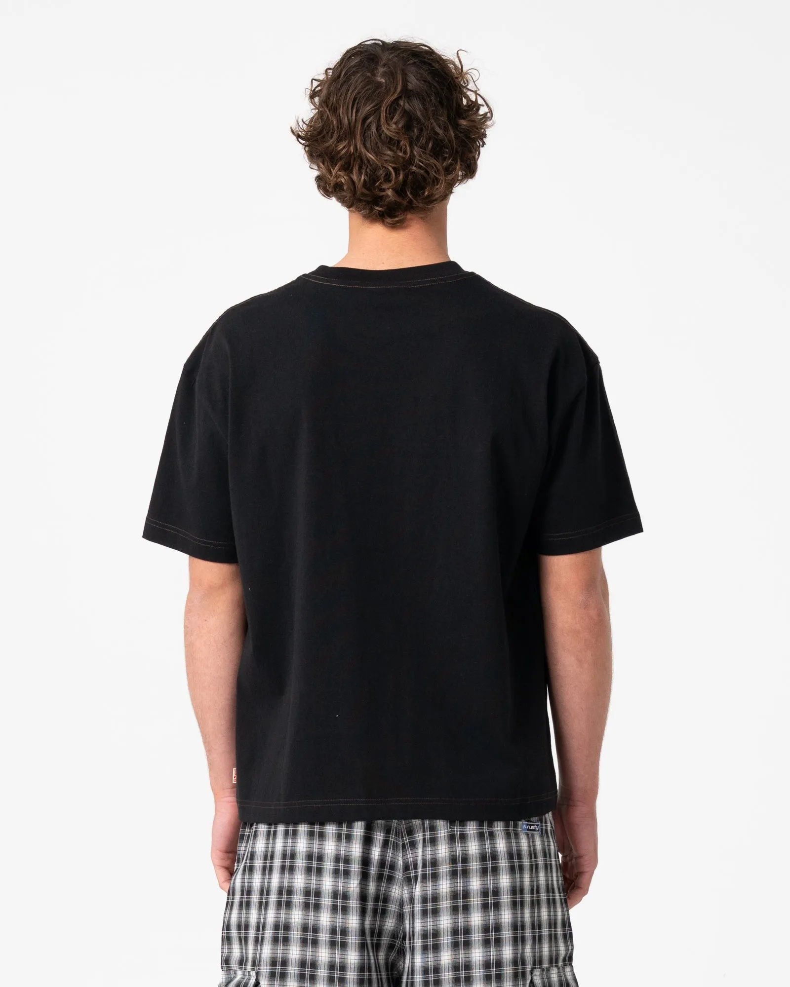 Rusty Lay Low Short Sleeve Tee - Black Blk sold by Sun Diego Boardshops product image thumbnail 2