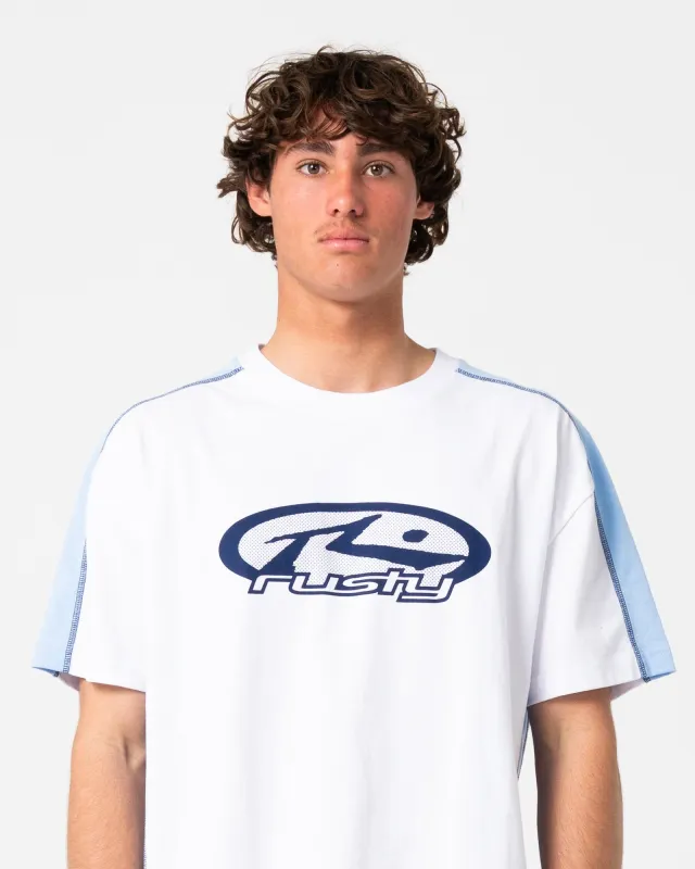 Rusty Hit Up Short Sleeve Tee - White sold by Sun Diego Boardshops