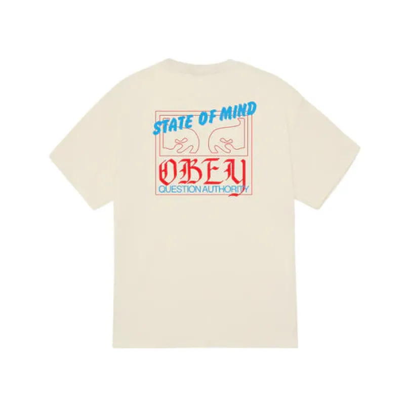 Obey State Of Mind Classic T-Shirt - Cream sold by Sun Diego Boardshops