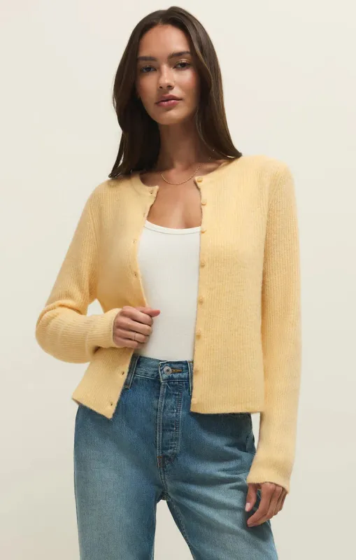 Z-Supply Medina Cozy Rib Cardigan - Custard sold by Sun Diego Boardshops