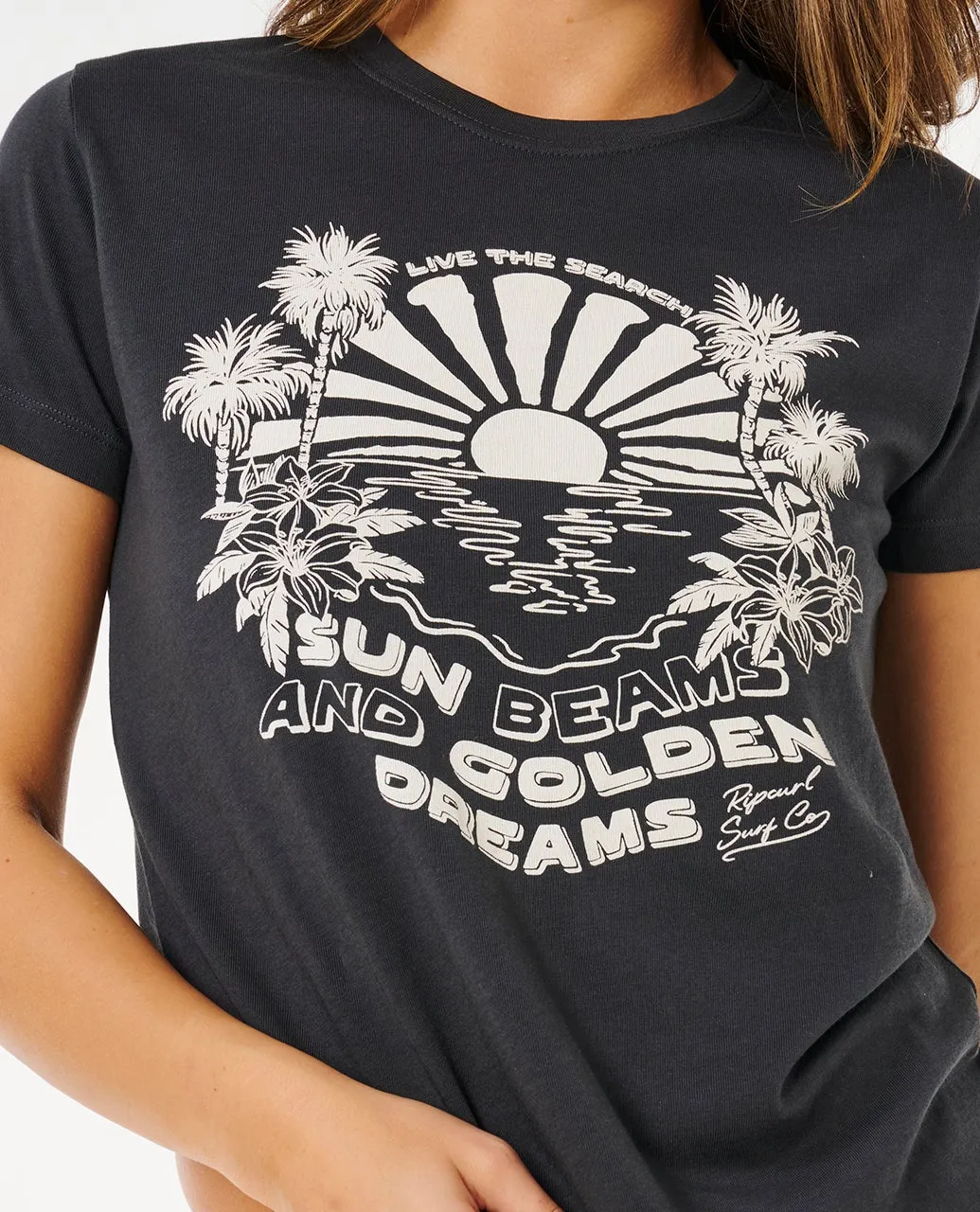Rip Curl Sun Beams Standard Tee - Washed Black sold by Sun Diego Boardshops product image thumbnail 3