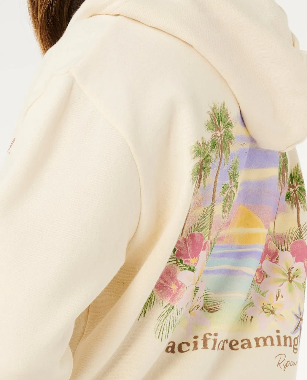 Rip Curl Poolside Zip Through Relaxed Hood - Bone 3021 sold by Sun Diego Boardshops product image thumbnail 3