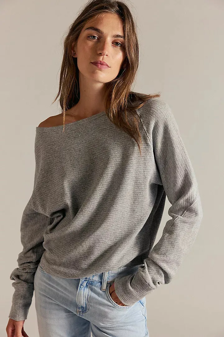 Free People We The Free Jess Long Sleeve - Heather Grey sold by Sun Diego Boardshops