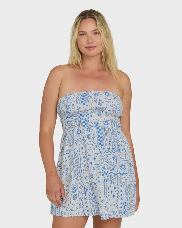 Billabong In The Sky Mini Dress - White Cap sold by Sun Diego Boardshops