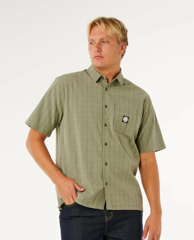Rip Curl Premium Surf Check Short Sleeve - Surplus Green made by Sun Diego Boardshops