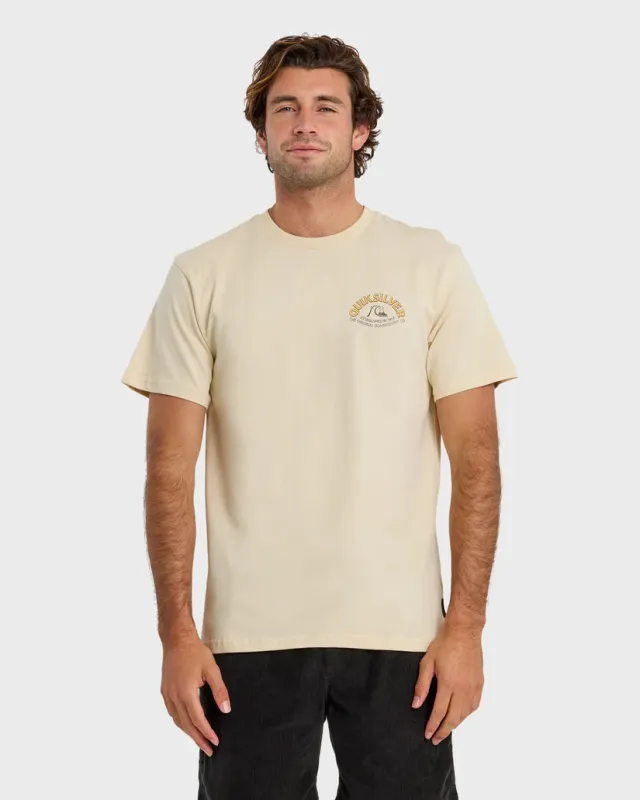 Quiksilver Bubble Arch Short Sleeve T-Shirt - Bone White sold by Sun Diego Boardshops