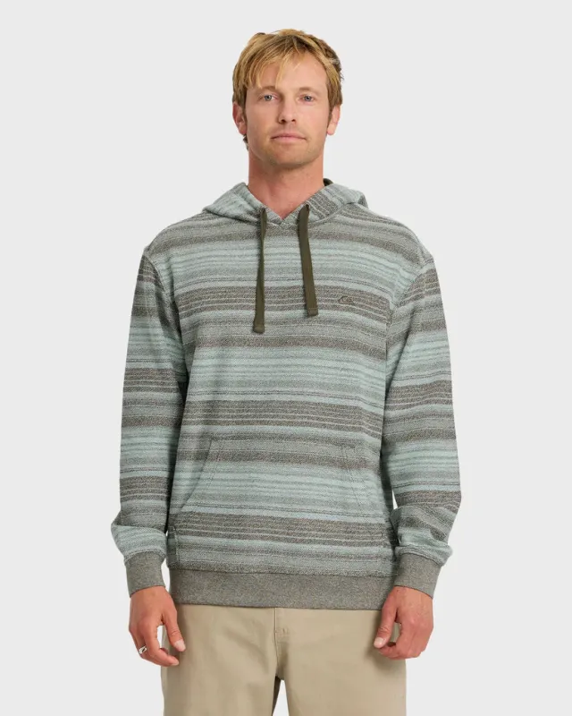 Quiksilver Great Otway Yarn-Dyed Strip Pullover Hoodie - Grape Leaf made by Quiksilver