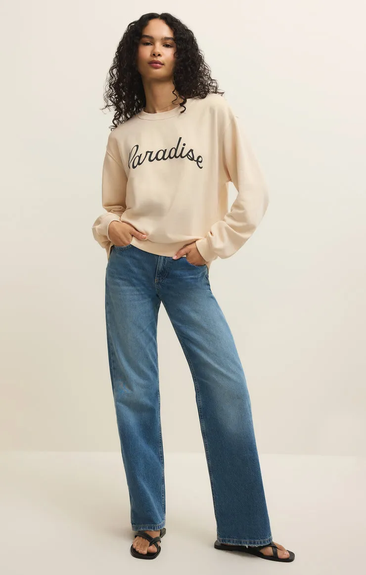 Z-Supply Paradise Boyfriend Sweatshirt - Linen sold by Sun Diego Boardshops product image thumbnail 2