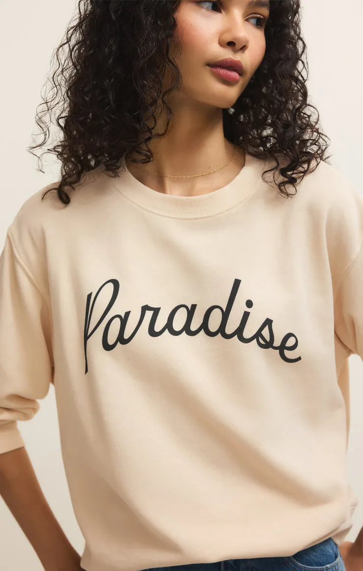 Z-Supply Paradise Boyfriend Sweatshirt - Linen sold by Sun Diego Boardshops product image thumbnail 4