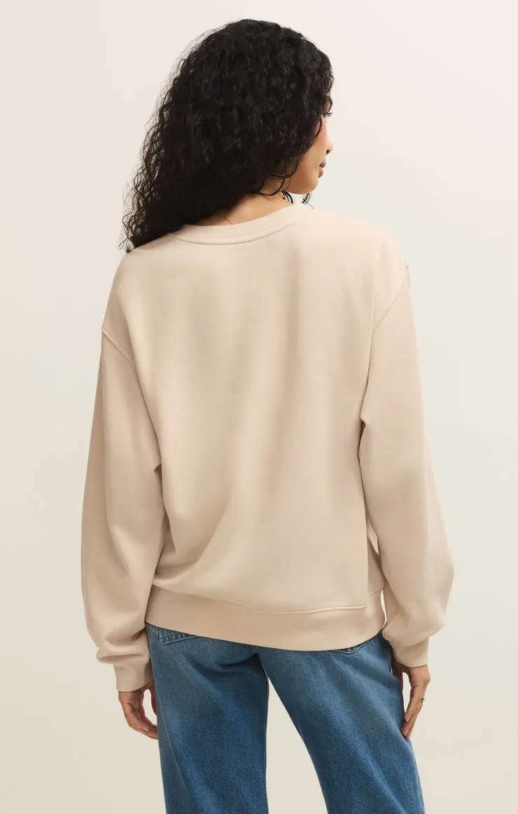 Z-Supply Paradise Boyfriend Sweatshirt - Linen sold by Sun Diego Boardshops product image thumbnail 3