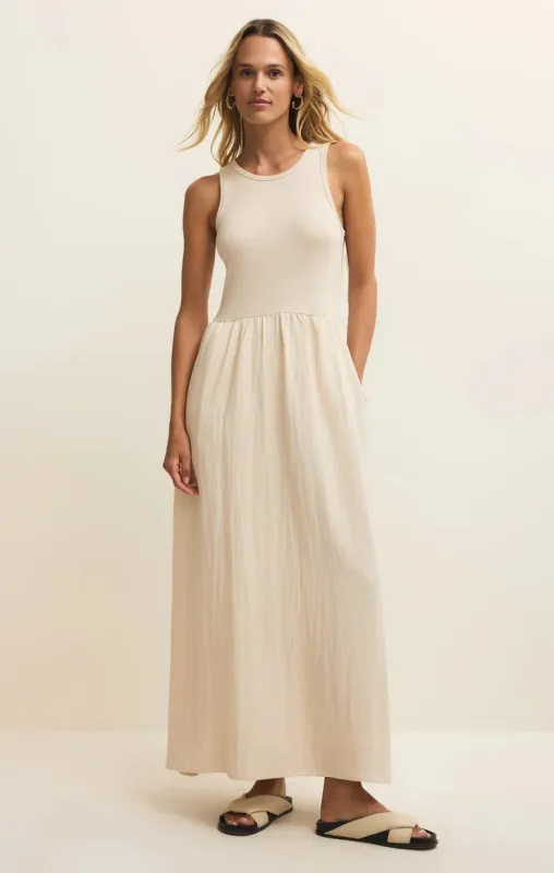 Z-Supply Charlotte Rib Midi Dress - Crystal made by Z Supply