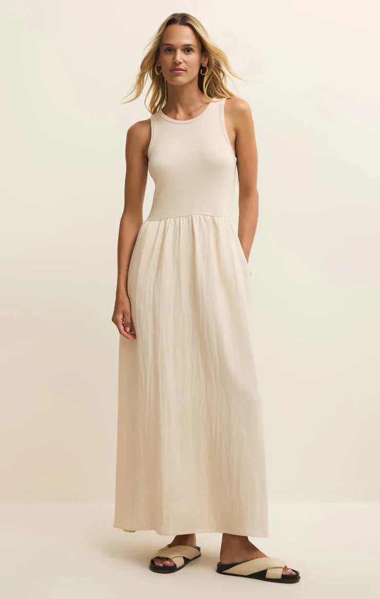 Z-Supply Charlotte Rib Midi Dress - Crystal sold by Sun Diego Boardshops