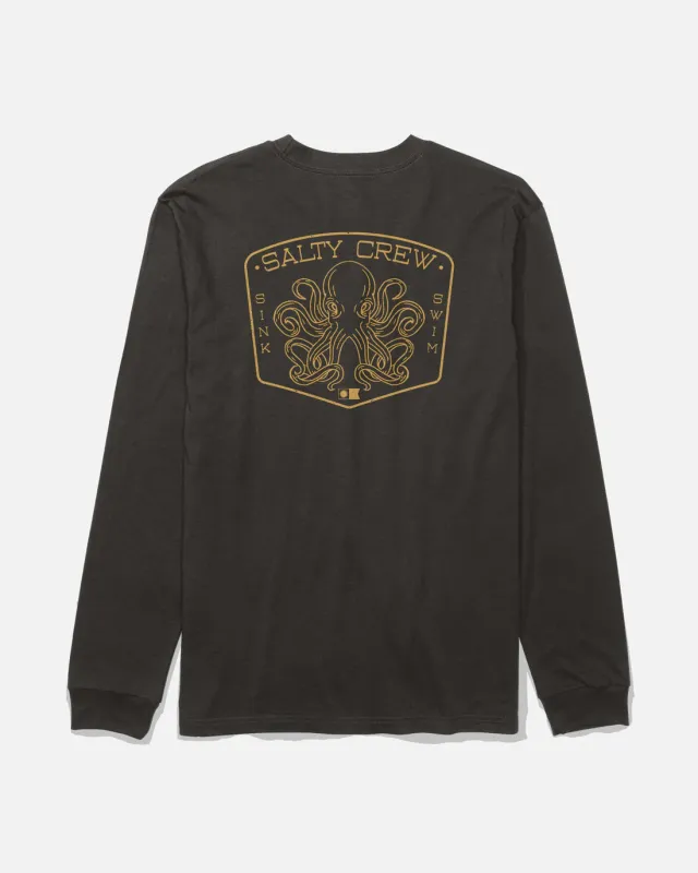 Salty Crew Tako Club Long Sleeve Tee - Black sold by Sun Diego Boardshops