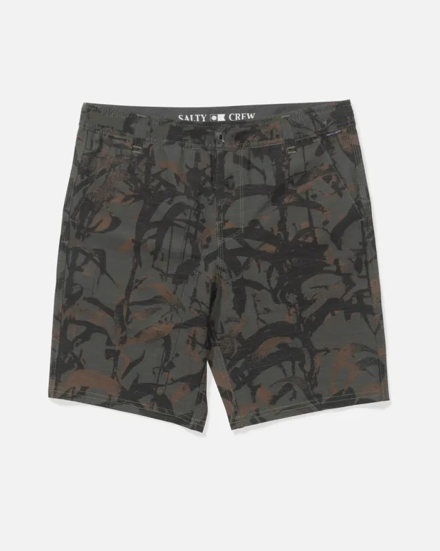 Salty Crew Drifter 19" Slub Hybrid Short - Kelp Camo made by Salty Crew