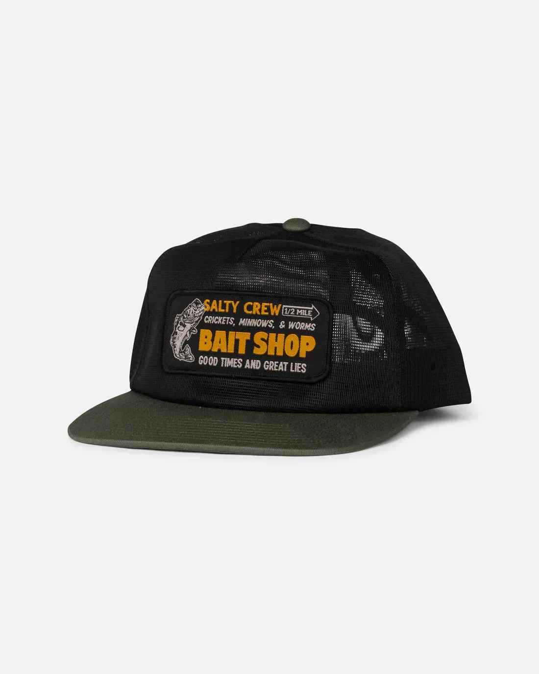 Salty Crew Bait Shop Trucker - Green/Black sold by Sun Diego Boardshops