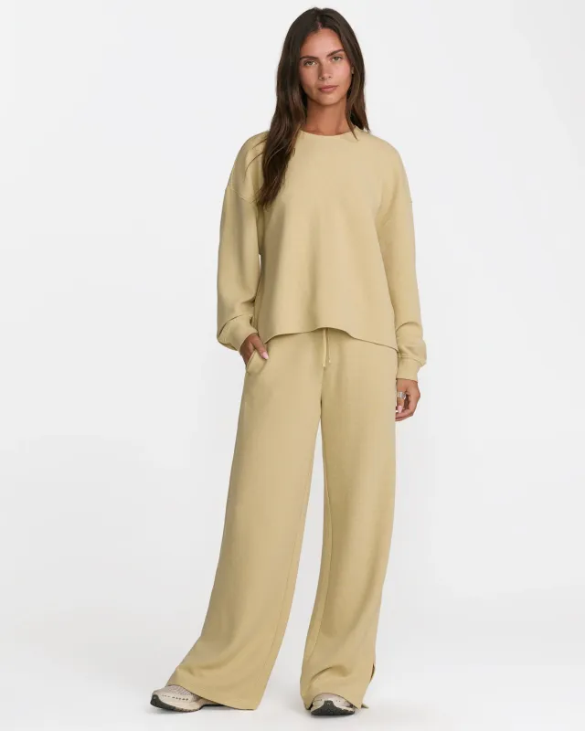 Rvca Glory Waffle Split Pant - Vintage Khaki sold by Sun Diego Boardshops