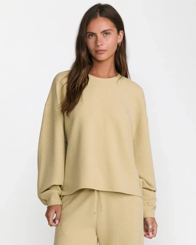 Rvca Glory Waffle Pullover - Vintage Khaki made by RVCA