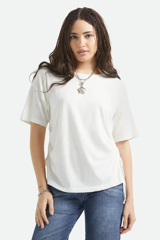 Brixton Carefree Organic Garment Dye Cinch T-Shirt - Off White sold by Sun Diego Boardshops