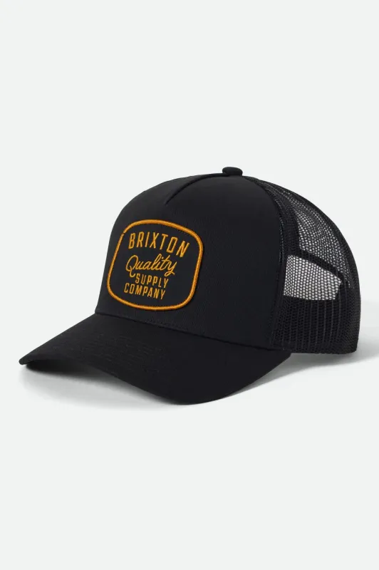 Brixton Hubal Netplus Trucker Hat - Black Black sold by Sun Diego Boardshops