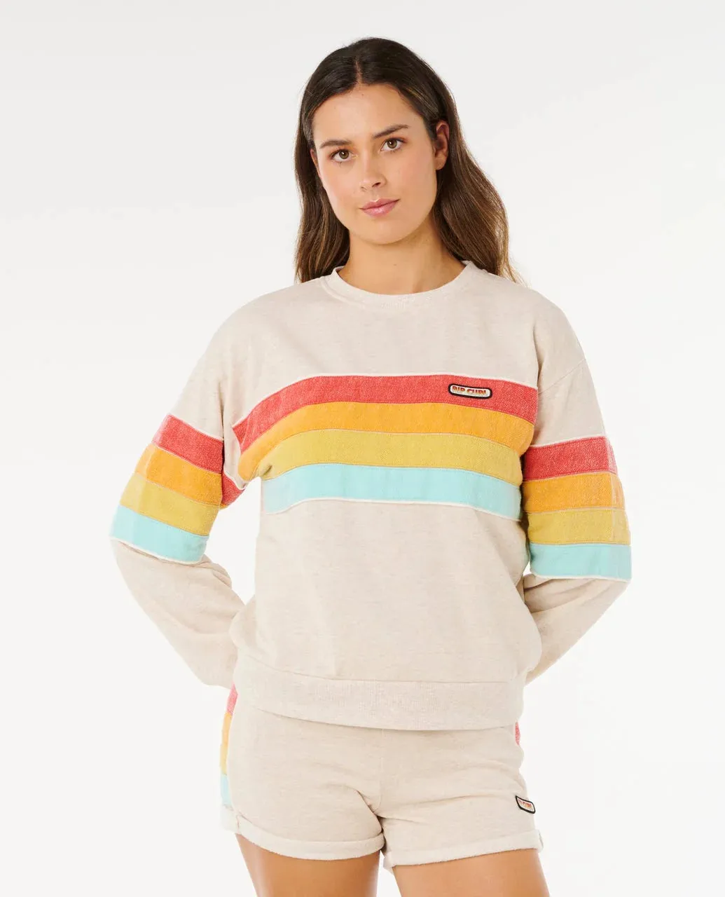 Rip Curl Surf Revival Relaxed Crew - Oatmeal sold by Sun Diego Boardshops