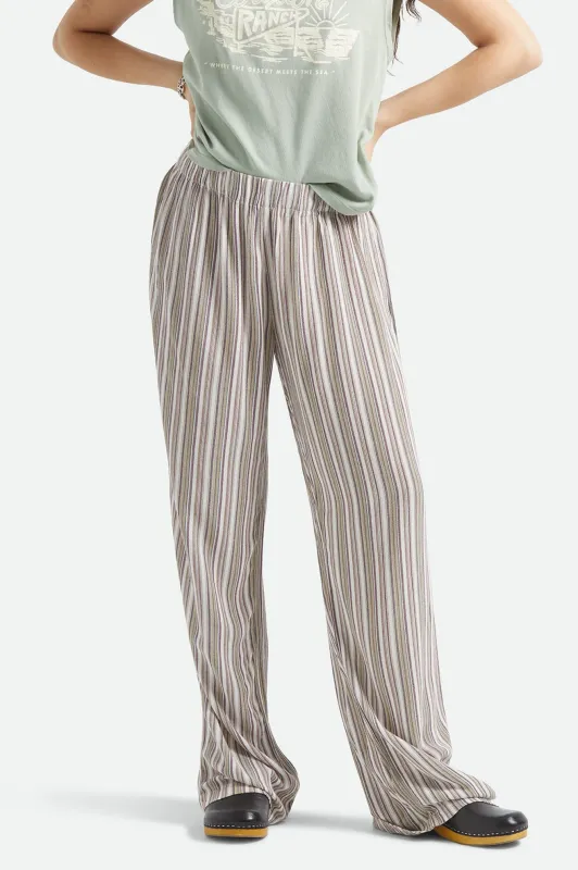 Brixton The Alley Lounge Pant - Worn In Robust Red Stripe sold by Sun Diego Boardshops