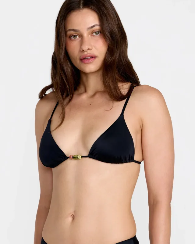 Rvca Cabana Triangle Bikini Top - Rvca Black made by RVCA