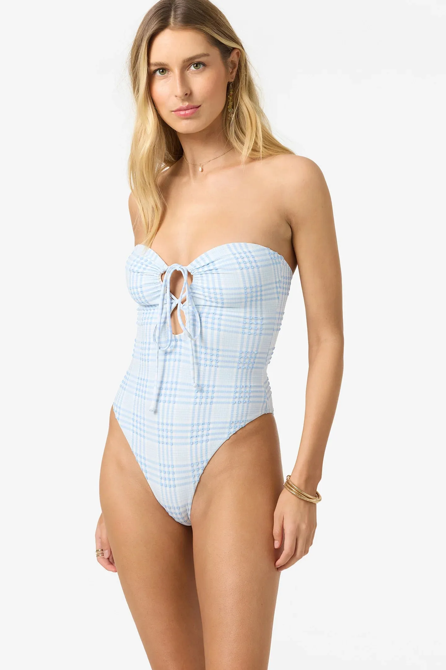 O`Neill Catamaran Plaid Poolside One-Piece - Azurine sold by Sun Diego Boardshops product image thumbnail 2