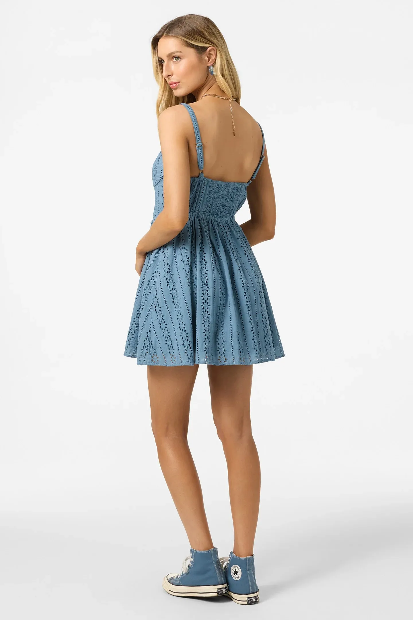 O`Neill Camden Embroidered Mini Dress - Provincial Blue sold by Sun Diego Boardshops product image thumbnail 2