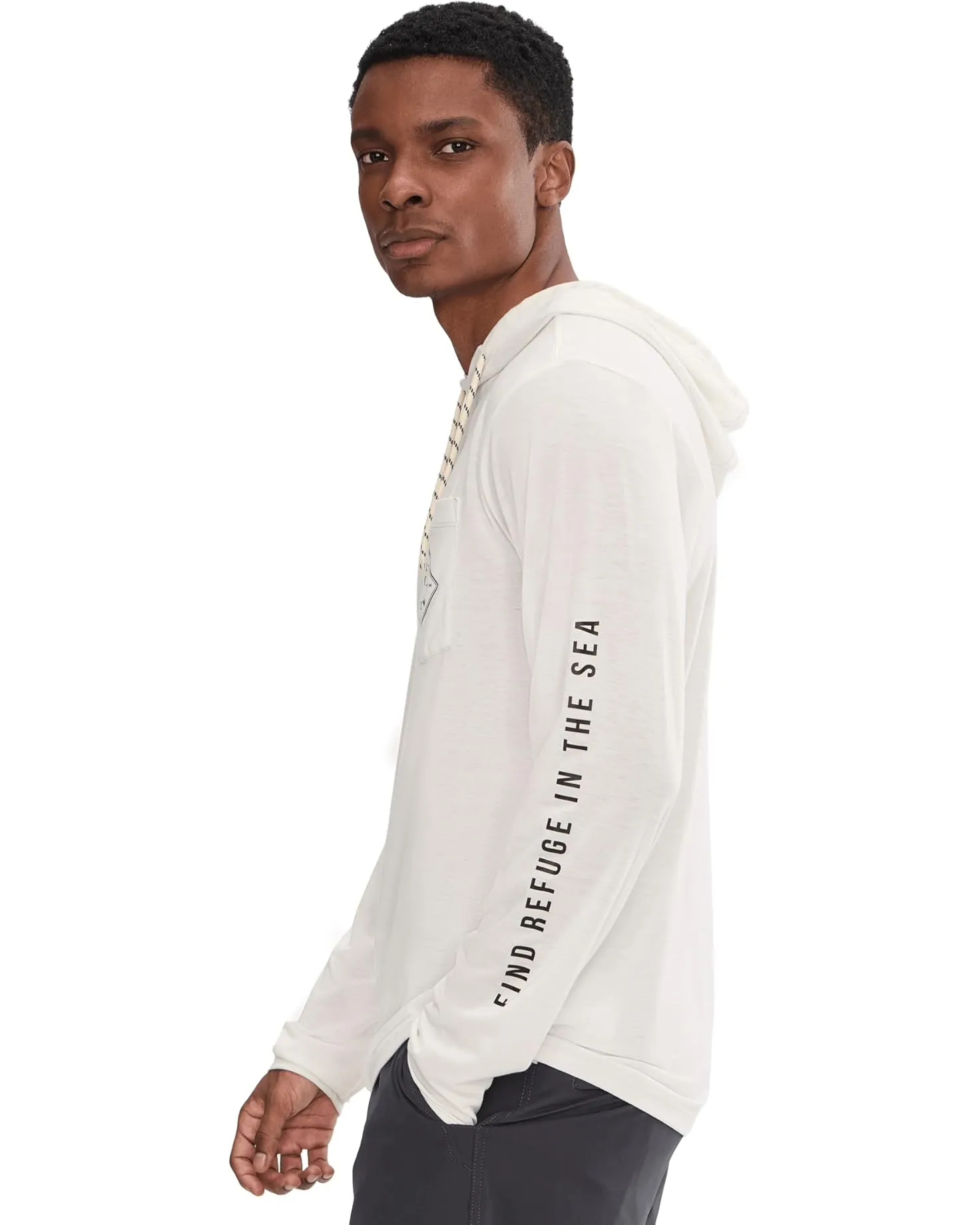 Salty Crew Tippet Pocket Uv Hoodie Sun Shirt - White sold by Sun Diego Boardshops product image thumbnail 2